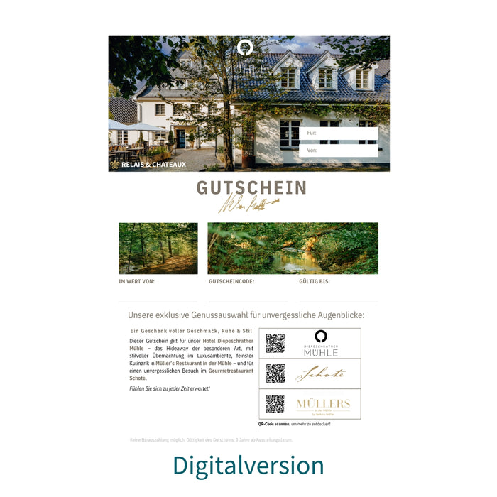 Wertgutschein Diepeschrather Mühle